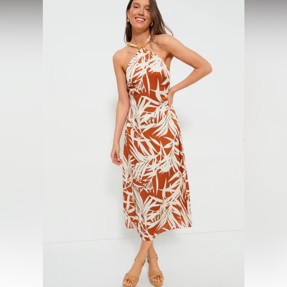 Tuckernuck One Shoulder Dress in Orange and Cream